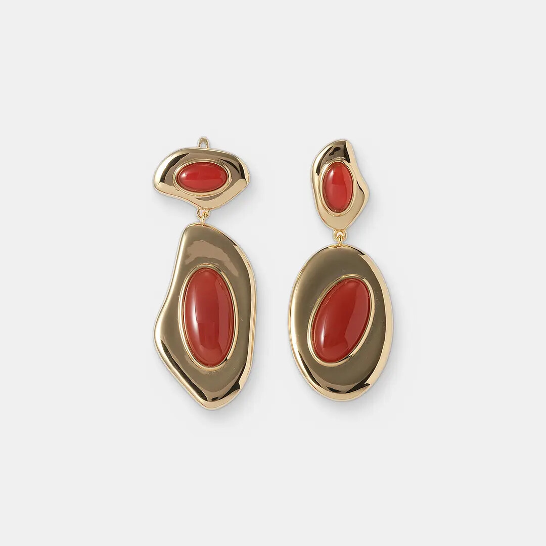 Серебряные серьги с агатами